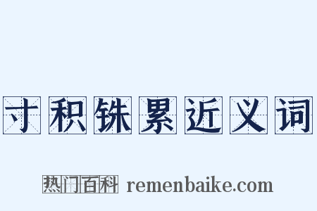 寸积铢累近义词是什么意思的图片